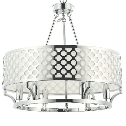 Open Design OR84375 - Ljuskrona med kedja VERNO 6xE14/12W/230V Ø 55 cm blank krom