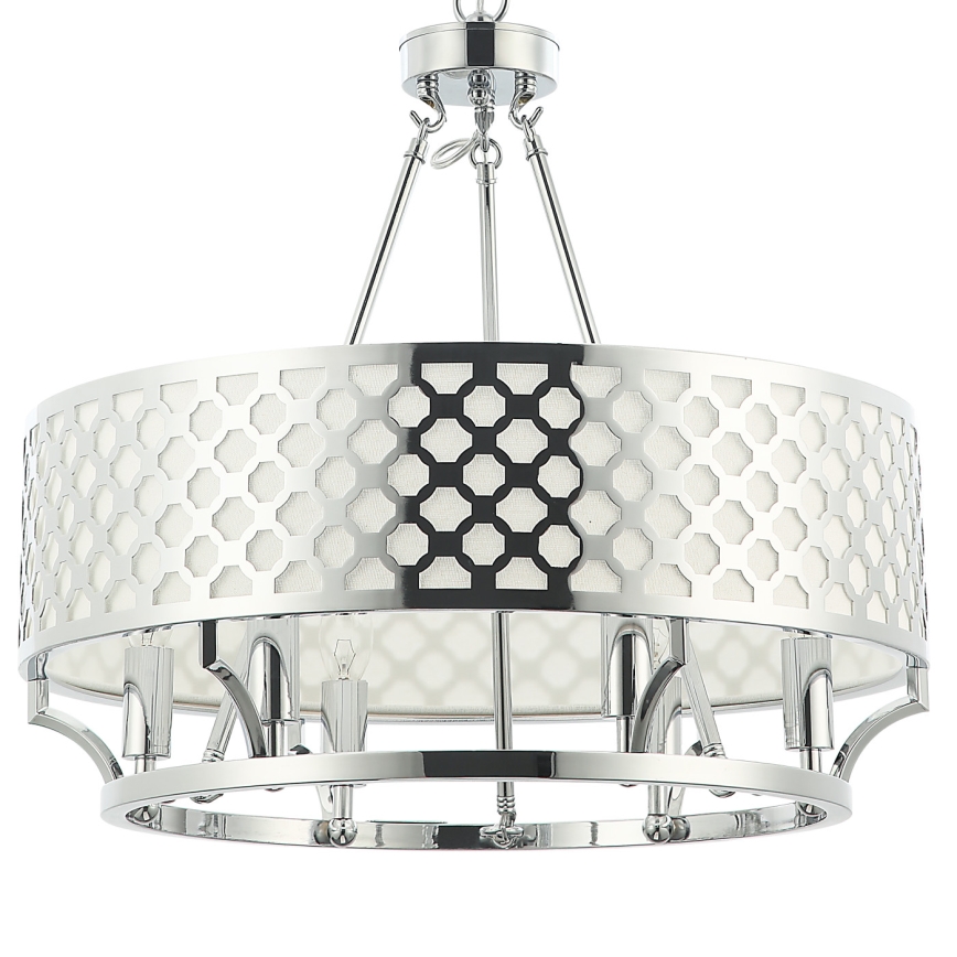 Open Design OR84375 - Ljuskrona med kedja VERNO 6xE14/12W/230V Ø 55 cm blank krom