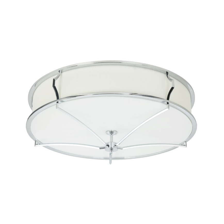 Open Design OR84412 - Taklampa STESSO 4xE27/12W/230V Ø 65 cm polerad krom/vit