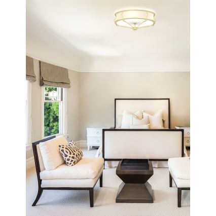 Open Design OR84436 - Taklampa STESSO 4xE27/12W/230V Ø 65 cm mässing/vit