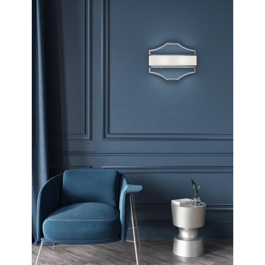 Open Design OR84504 - Vägglampa GERDO 2xE14/12W/230V, polerad krom/vit