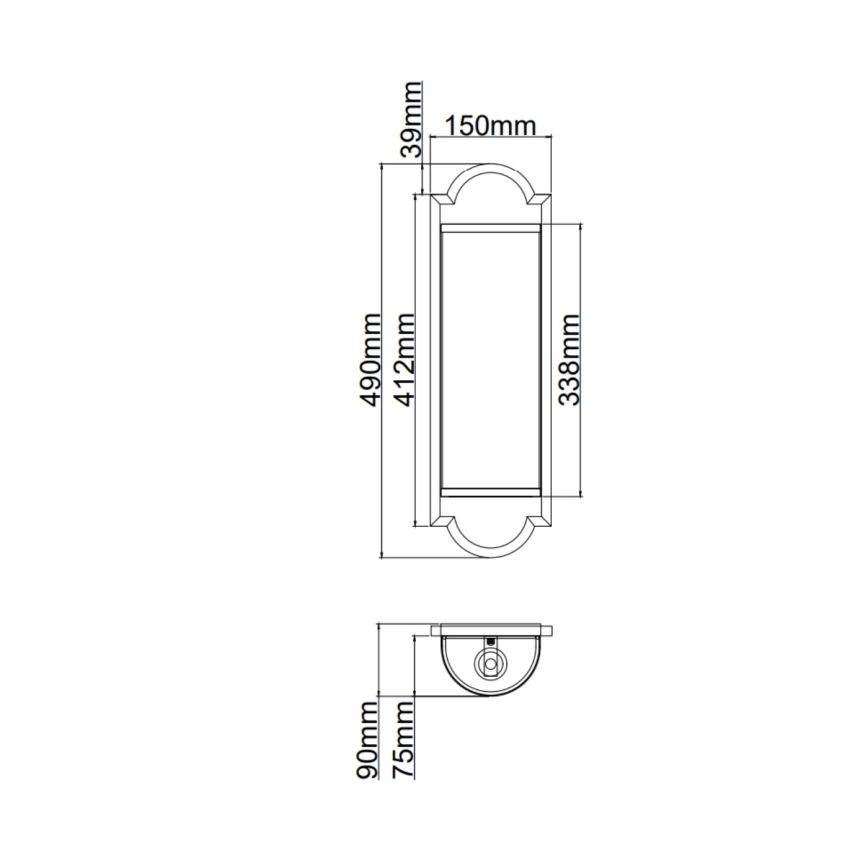 Open Design OR84542 - Vägglampa LIBERO 2xE14/12W/230V mässing