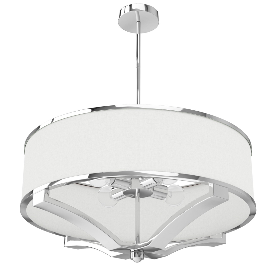Open Design OR84801 - Taklampa på stång GERDO 4xE27/12W/230V blank krom/vit
