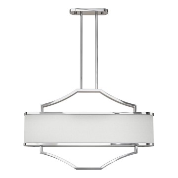 Open Design OR84849 - Taklampa med stång GERDO OVALE 6xE14/12W/230V blank krom/vit