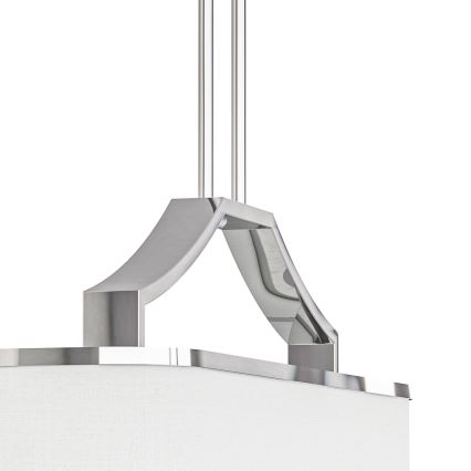 Open Design OR84849 - Taklampa med stång GERDO OVALE 6xE14/12W/230V blank krom/vit