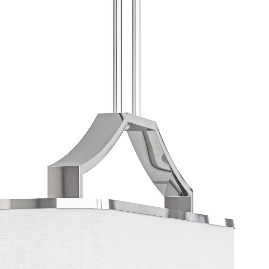 Open Design OR84849 - Taklampa med stång GERDO OVALE 6xE14/12W/230V blank krom/vit