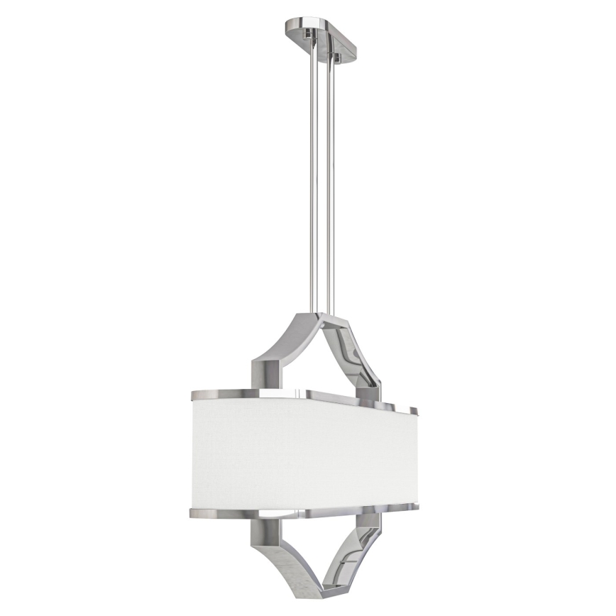 Open Design OR84849 - Taklampa med stång GERDO OVALE 6xE14/12W/230V blank krom/vit