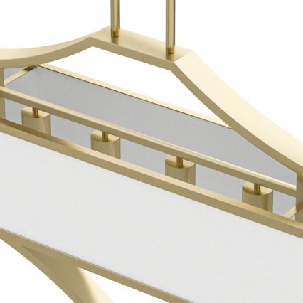 Open Design OR84856 - Taklampa med stång GERDO OVALE 6xE14/12W/230V mässing/vit
