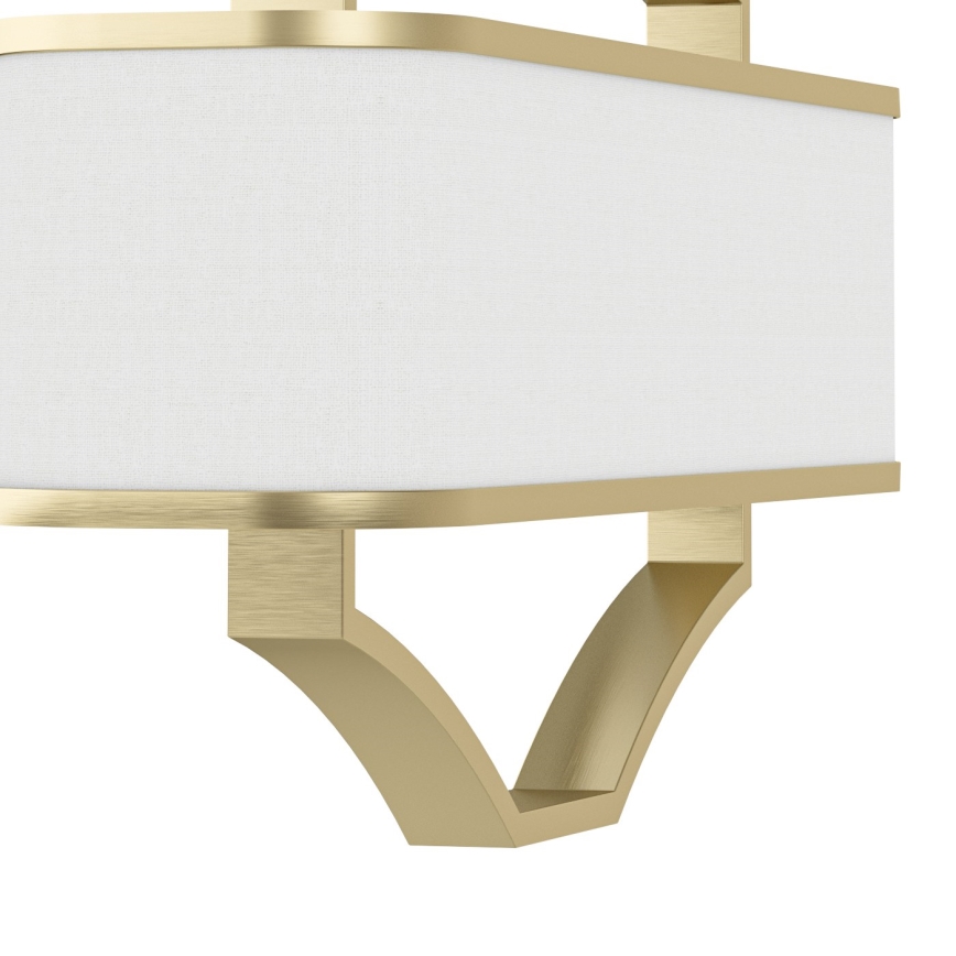 Open Design OR84856 - Taklampa med stång GERDO OVALE 6xE14/12W/230V mässing/vit