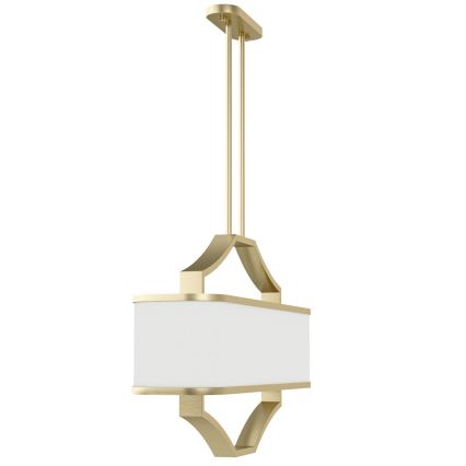 Open Design OR84856 - Taklampa med stång GERDO OVALE 6xE14/12W/230V mässing/vit
