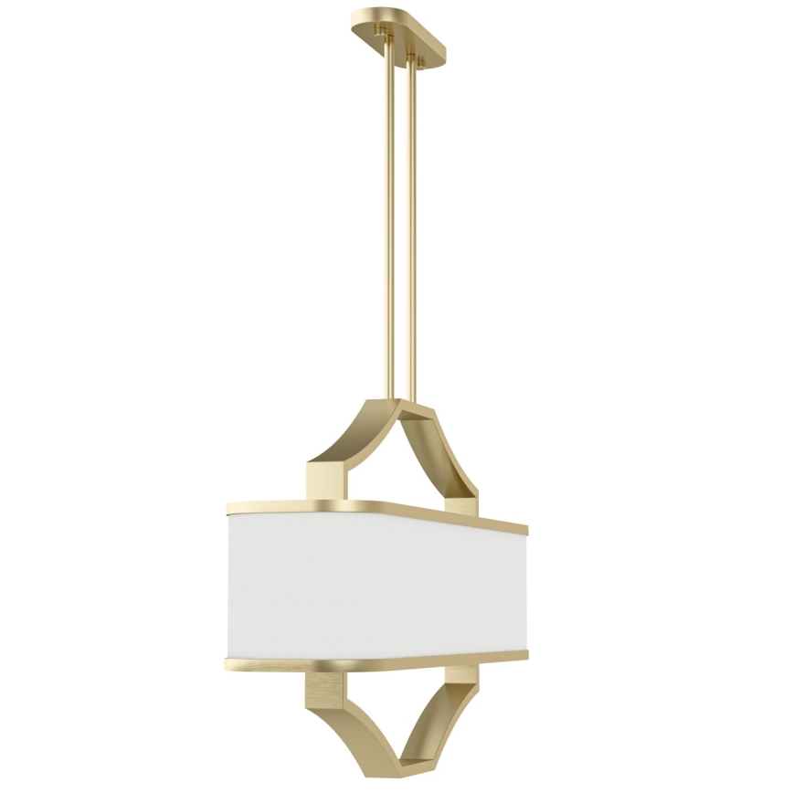 Open Design OR84856 - Taklampa med stång GERDO OVALE 6xE14/12W/230V mässing/vit