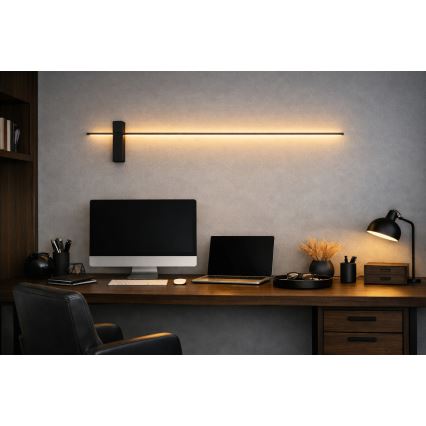 Open Design OR85051 - LED-väggarmatur BENE LED/10,5W/230V 100 cm svart