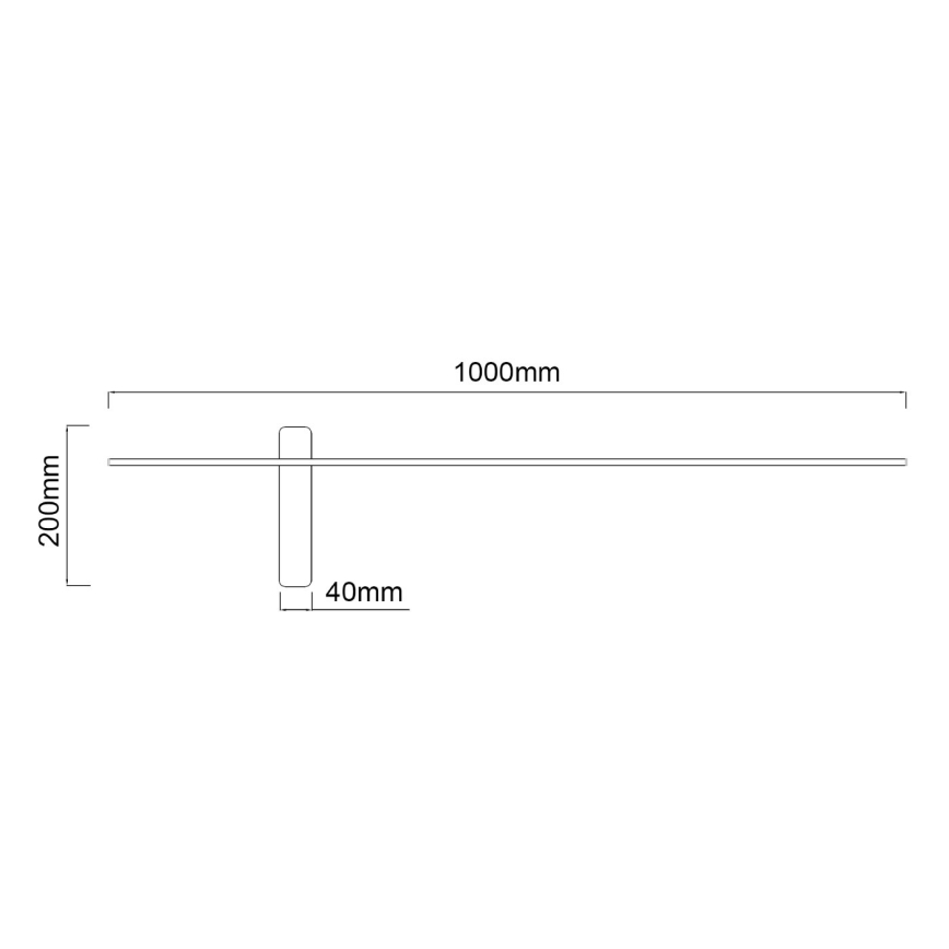 Open Design OR85051 - LED-väggarmatur BENE LED/10,5W/230V 100 cm svart