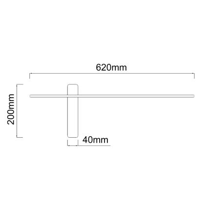 Open Design OR85082 - LED vägglampa BENE LED/7W/230V 62 cm guldfärgad