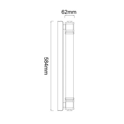 Open Design OR85235 - LED-spegelbelysning för badrum OMI LED/13W/230V 58 cm IP44 polerad krom