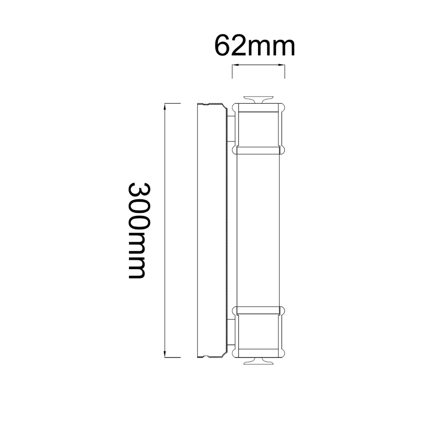 Open Design OR85280 - OMI spegelbelysning för badrum LED/7W/230V 30 cm IP44 svart