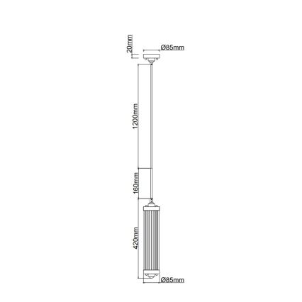Open Design OR85310 - Takpendel på kabel FIATTO 1xE14/12W/230V svart