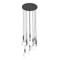 Open Design OR85341 - Ljuskrona på stålwire ERO 8xG9/8W/230V svart