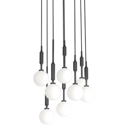 Open Design OR85341 - Ljuskrona på stålwire ERO 8xG9/8W/230V svart