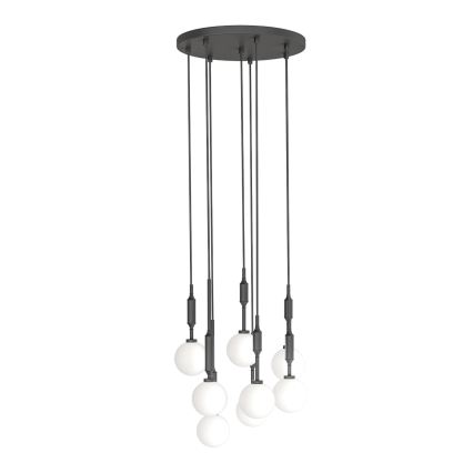 Open Design OR85341 - Ljuskrona på stålwire ERO 8xG9/8W/230V svart