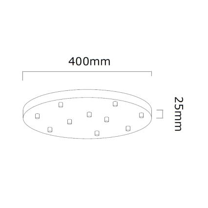 Open Design OR85358 - Takpendel på vajer ERO 10xG9/8W/230V i polerad krom