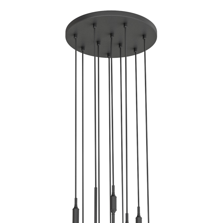 Open Design OR85372 - Ljuskrona ERO på vajer, 10xG9/8W/230V, svart