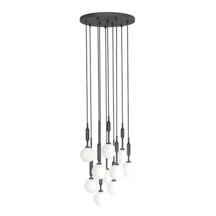 Open Design OR85372 - Ljuskrona ERO på vajer, 10xG9/8W/230V, svart