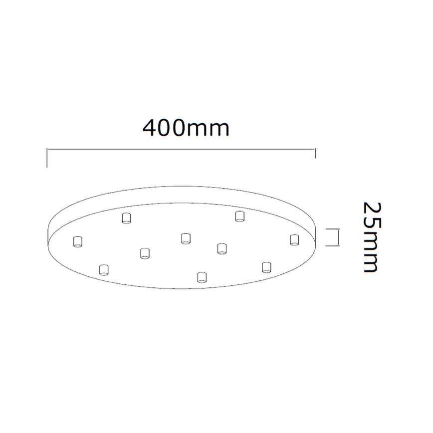 Open Design OR85372 - Ljuskrona ERO på vajer, 10xG9/8W/230V, svart