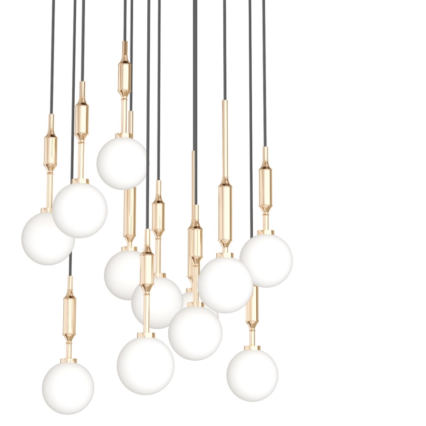 Open Design OR85396 - Taklampa på vajer ERO 12xG9/8W/230V guld