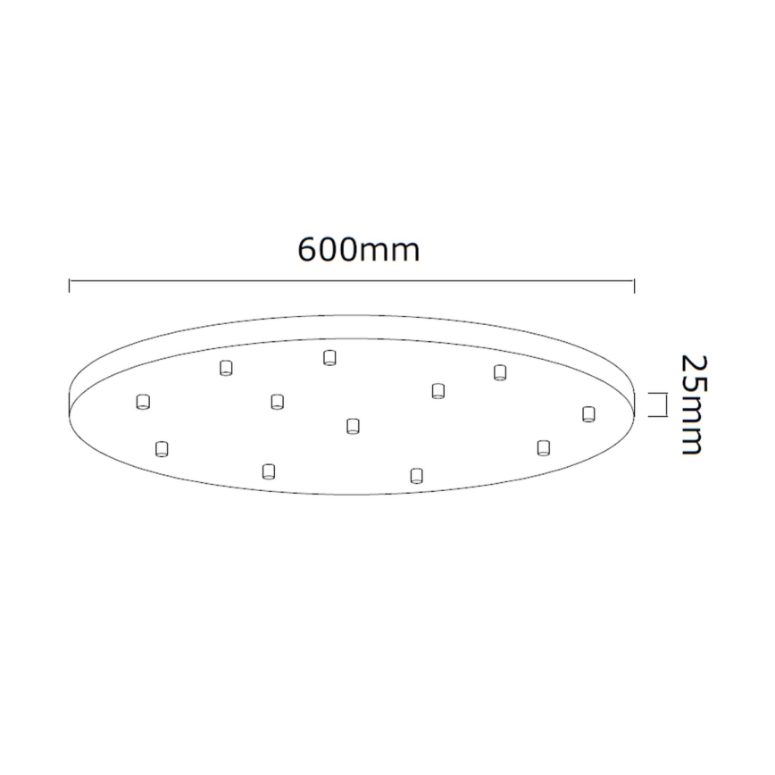 Open Design OR85396 - Taklampa på vajer ERO 12xG9/8W/230V guld