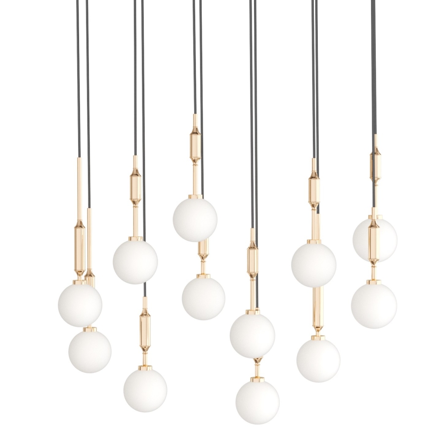 Open Design OR85457 - Pendel med vajer ERO 12xG9/8W/230V guldfärgad
