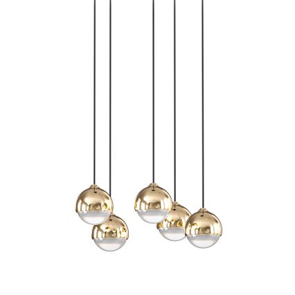 Open Design OR85518 - LED-pendel på wire BOLICINA 5xLED/5W/230V guld/svart