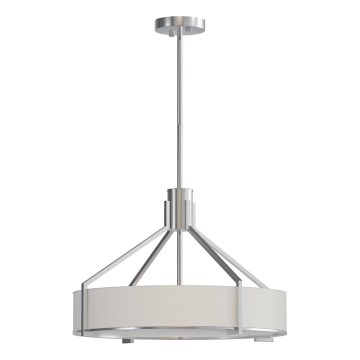 Open Design OR85624 - Taklampa med stång DORETTO 4xE27/15W/230V Ø 50 cm matt krom/vit