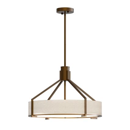 Open Design OR85648 - Taklampa med stång DORETTO 4xE27/15W/230V Ø 50 cm brun/beige