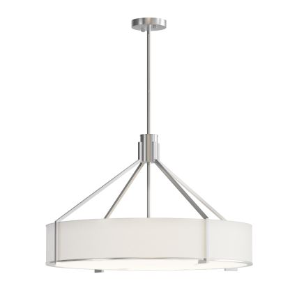 Open Design OR85655 - Taklampa med stång DORETTO 6xE27/15W/230V diam. 70 cm matt krom/vit