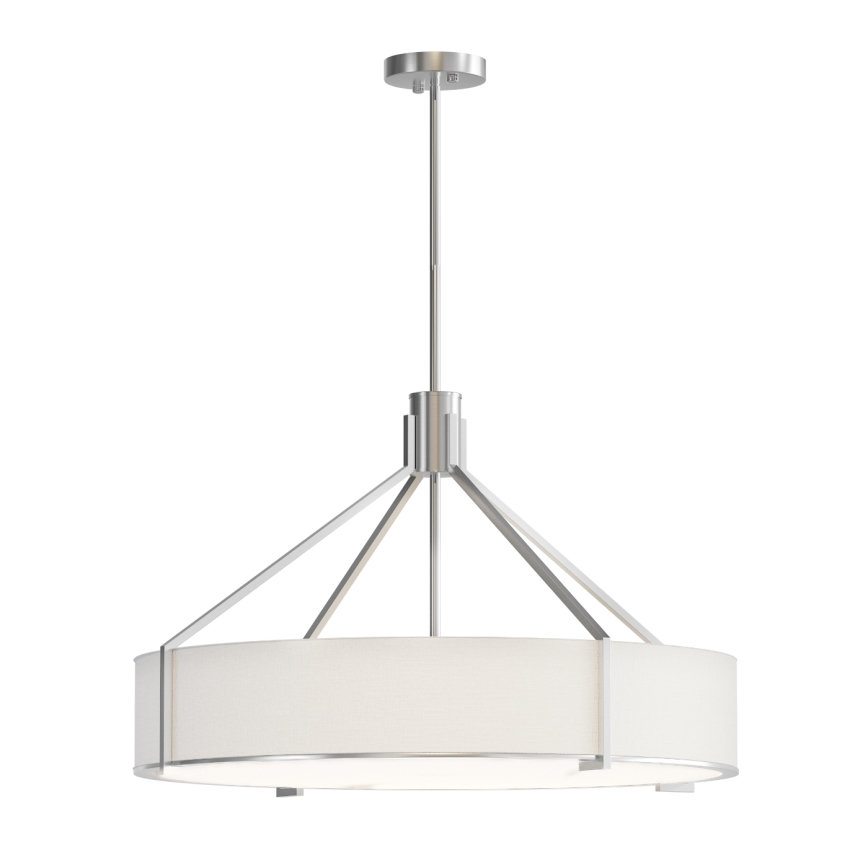 Open Design OR85655 - Taklampa med stång DORETTO 6xE27/15W/230V diam. 70 cm matt krom/vit