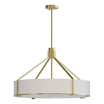 Open Design OR85662 - Taklampa på stång DORETTO 6xE27/15W/230V diam. 70 cm guld/vit