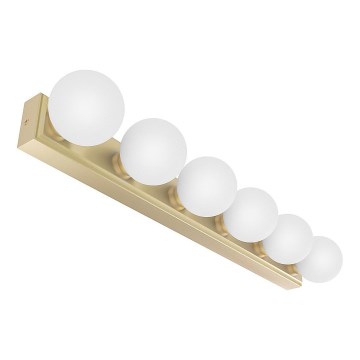 Open Design OR85686 - Badrumsvägglampa MERINO 6xG9/8W/230V 61 cm IP44 mässing