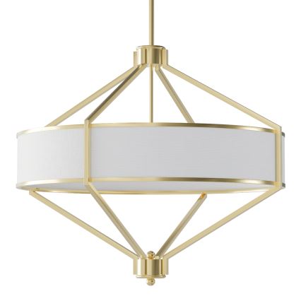 Open Design OR85839 - Taklampa med stång ZUNDO 4xE27/15W/230V mässing/vit