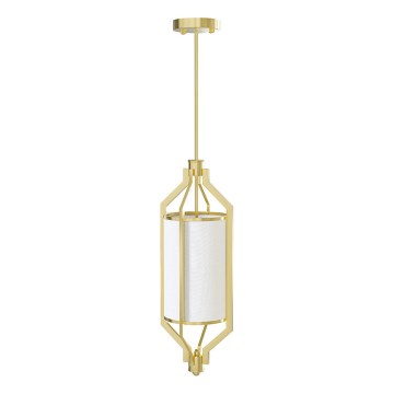Open Design OR85860 - Taklampa på stång ZUNDO 1xE27/15W/230V mässing/vit