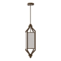 Open Design OR85877 - Takpendel på stång ZUNDO 1xE27/15W/230V brun/beige