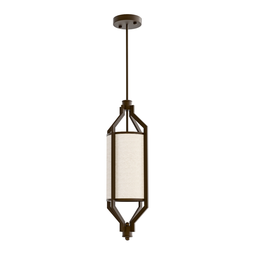Open Design OR85877 - Takpendel på stång ZUNDO 1xE27/15W/230V brun/beige