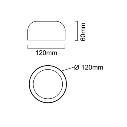 Open Design OR85891 - LED taklampa CEDRONE LED/8W/230V 3000/4500/6500K Ø 12 cm svart