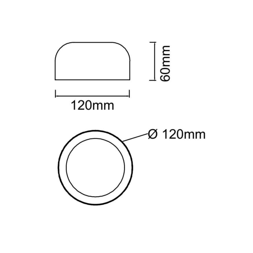 Open Design OR85891 - LED taklampa CEDRONE LED/8W/230V 3000/4500/6500K Ø 12 cm svart