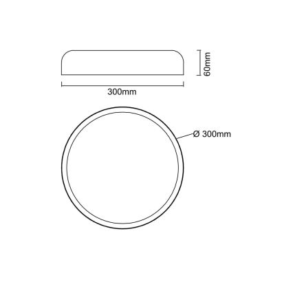 Open Design OR85969 - LED-taklampa CEDRONE LED/25W/230V 3000/4500/6500K Ø 30 cm beige
