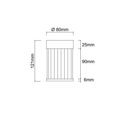 Open Design OR86072 - Spotlampa FIATTO 1xG9/8W/230V blank krom