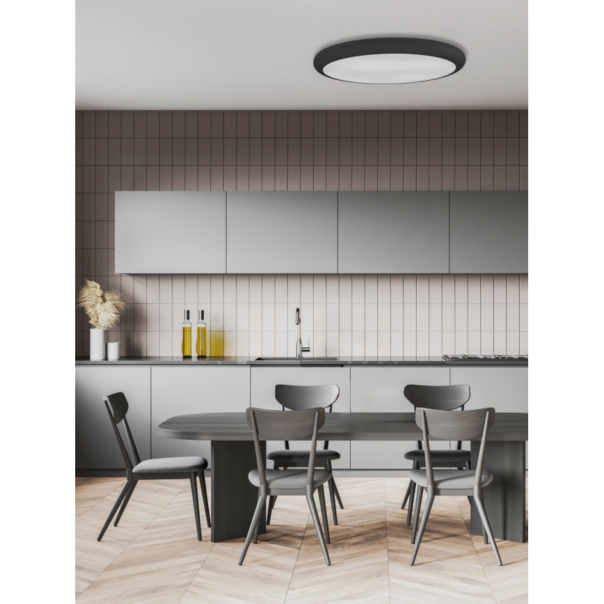 Open Design OR86232 - Taklampa PIATTO LED/55W/230V 3000/4500/6500K Ø 60 cm svart