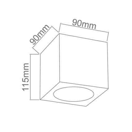 Open Design OR86300 - Spotlampa CUBO 1xG9/8W/230V svart/roséguld
