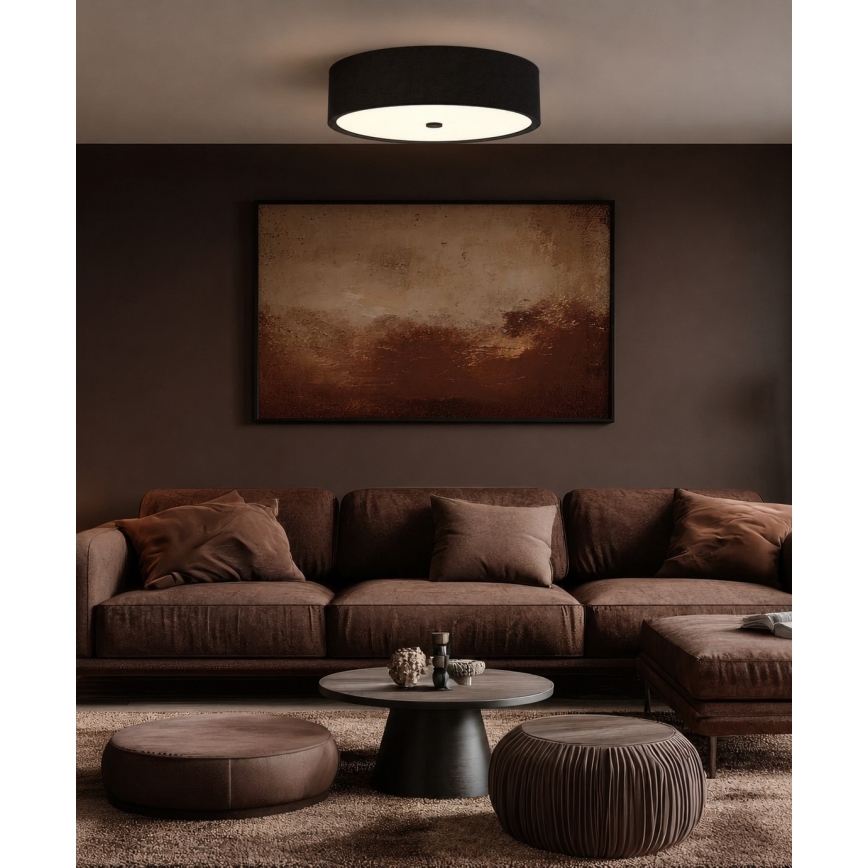 Open Design OR86584 - Taklampa ZALINDRO 4xE27/15W/230V Ø 54,5 cm svart