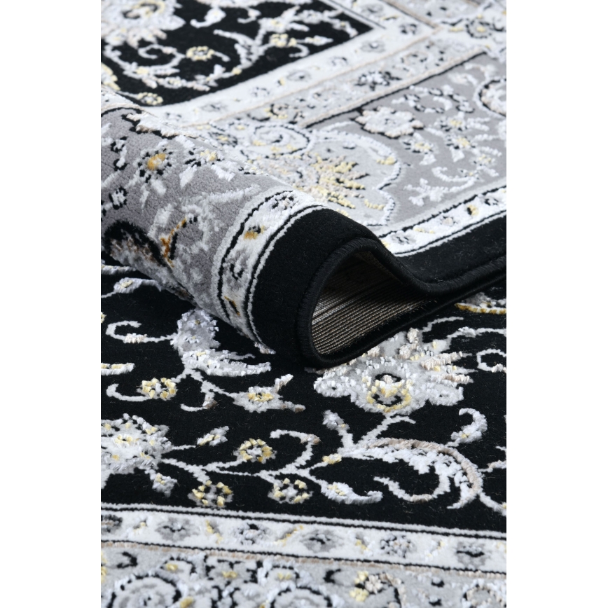 Orientalisk matta GRECE 120x170 cm 2150 g/m2 svart/grå/vit